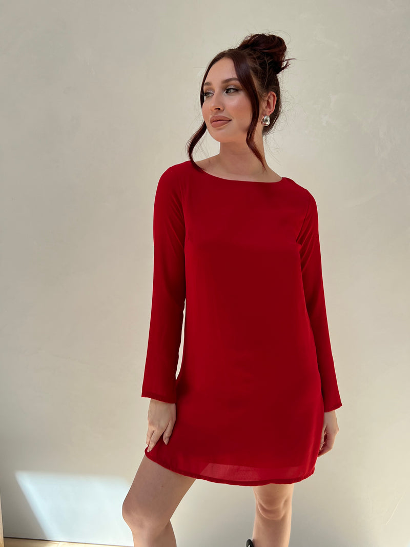 Red Backless Dress Velvet House Red Backless Dress Velvet House