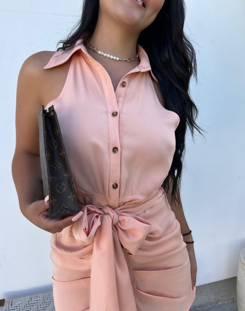 Peachy and Fine Button Down Dress